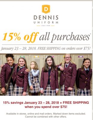 Dennis Uniform Sale