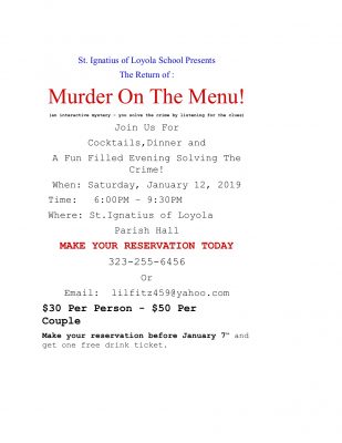 Murder On The Menu - Flyer -#2